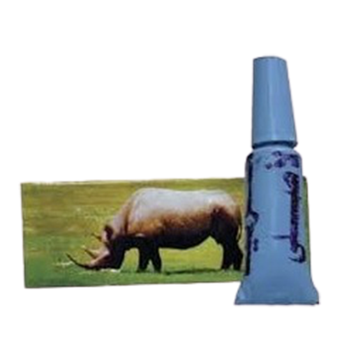Rhino azul en crema