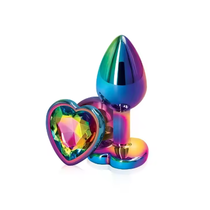 Plug Anal tornasol joya corazón