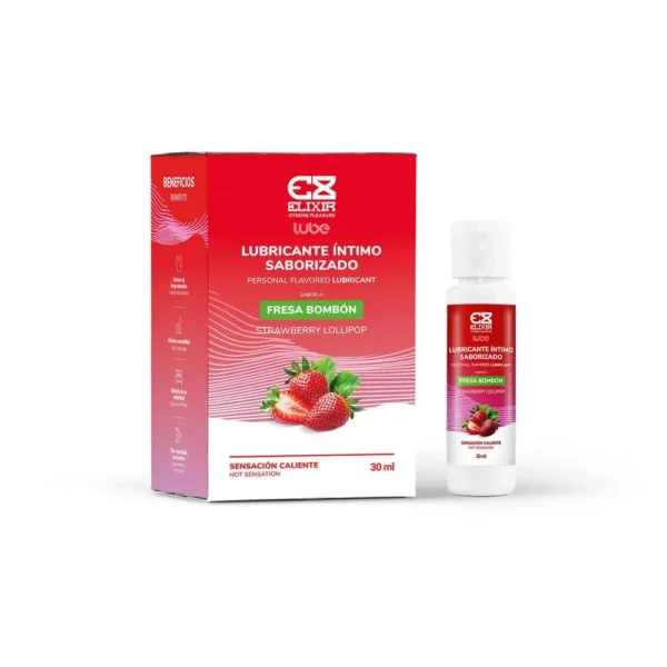 Lubricante Caliente Fresa Bombon Elixir x30ml