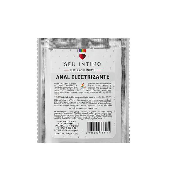Lubricante Anal Electrizante x7ml