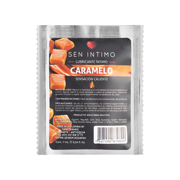 Lubricante Caliente Caramelo Sen Intimo x7ml
