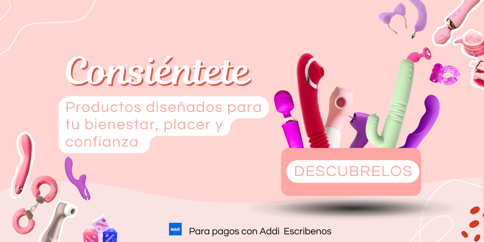 Banner Horizontal Helado Ilustrado Rosa