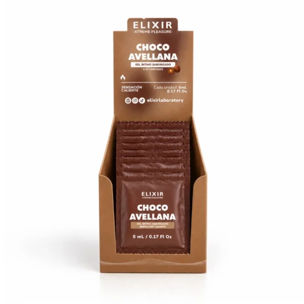 Lubricante Caliente Choco Avellana Elixir 5ml